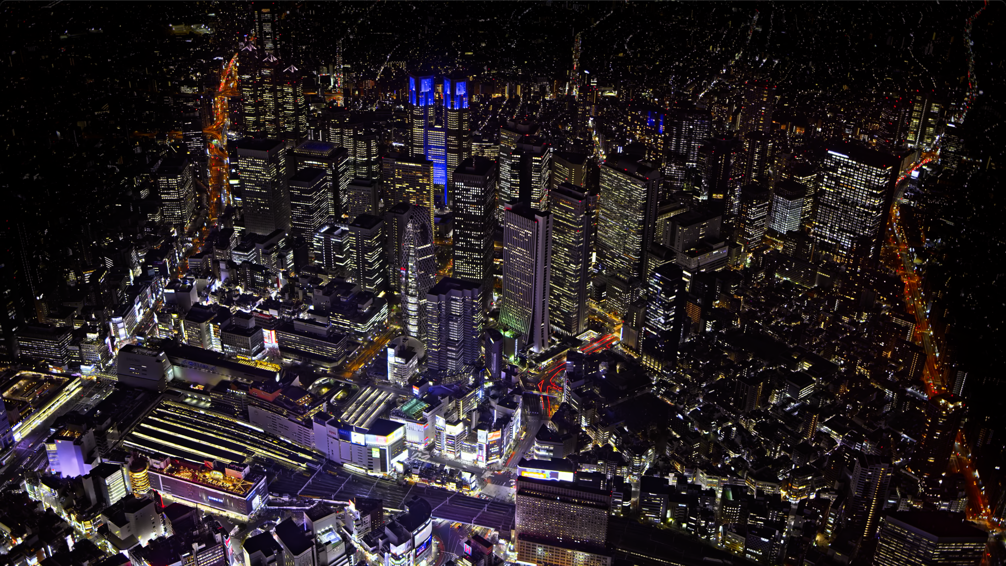 日本4k超清风景视频下载 4K演示片源城市夜景 HDR 60fps 5