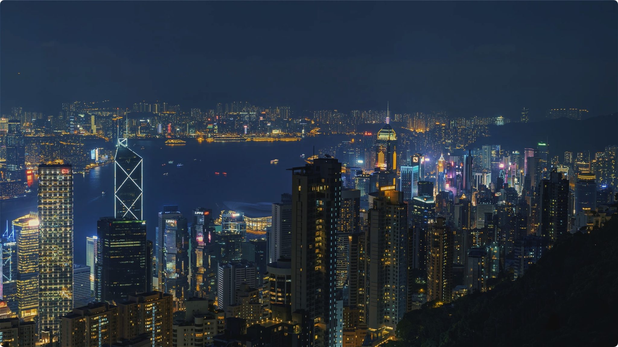 4k航拍城市视频素材_8k香港城市摩天大楼 5