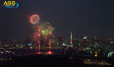 4K日本东京夜景 東京湾大華火祭 11