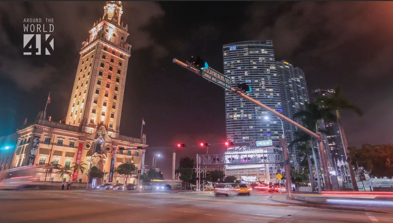 美国 迈阿密 超清4K夜景视频 5
