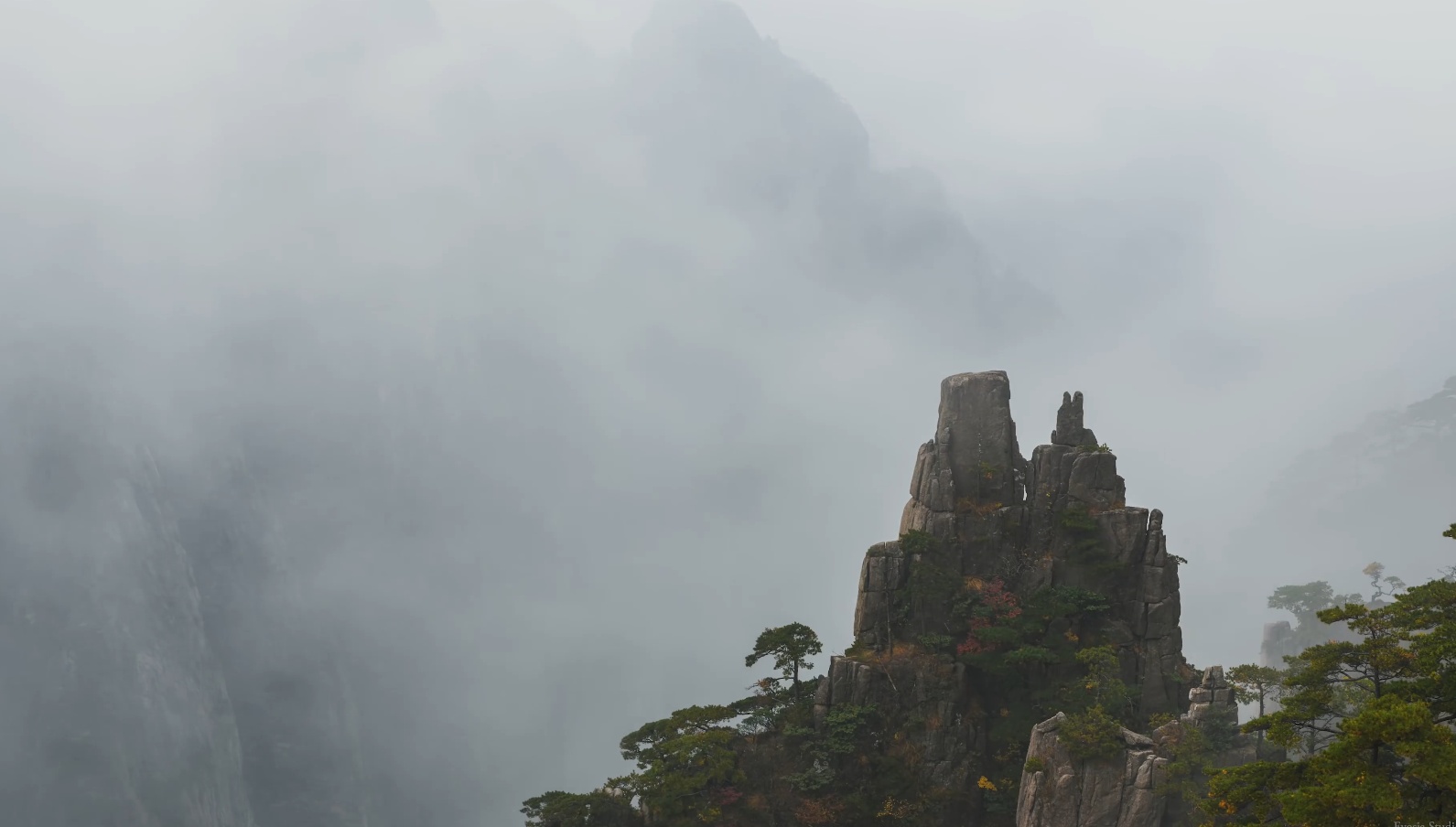 4k航拍 黄山超清风景视频 5